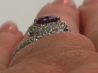 Image 7 of 8 of a N/A PLATINUM KASHMIR SAPPHIRE & DIAMOND