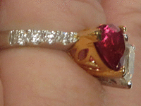 Image 4 of 6 of a N/A 18K RUBY CORUNDUM AND DIAMOND