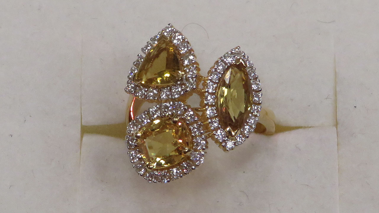 0th Image of a N/A 18K GOLD YELLOW SAPPHIRE & DIAMOND