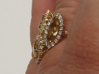 Image 5 of 8 of a N/A 18K GOLD YELLOW SAPPHIRE & DIAMOND