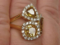 Image 6 of 8 of a N/A 18K GOLD YELLOW SAPPHIRE & DIAMOND