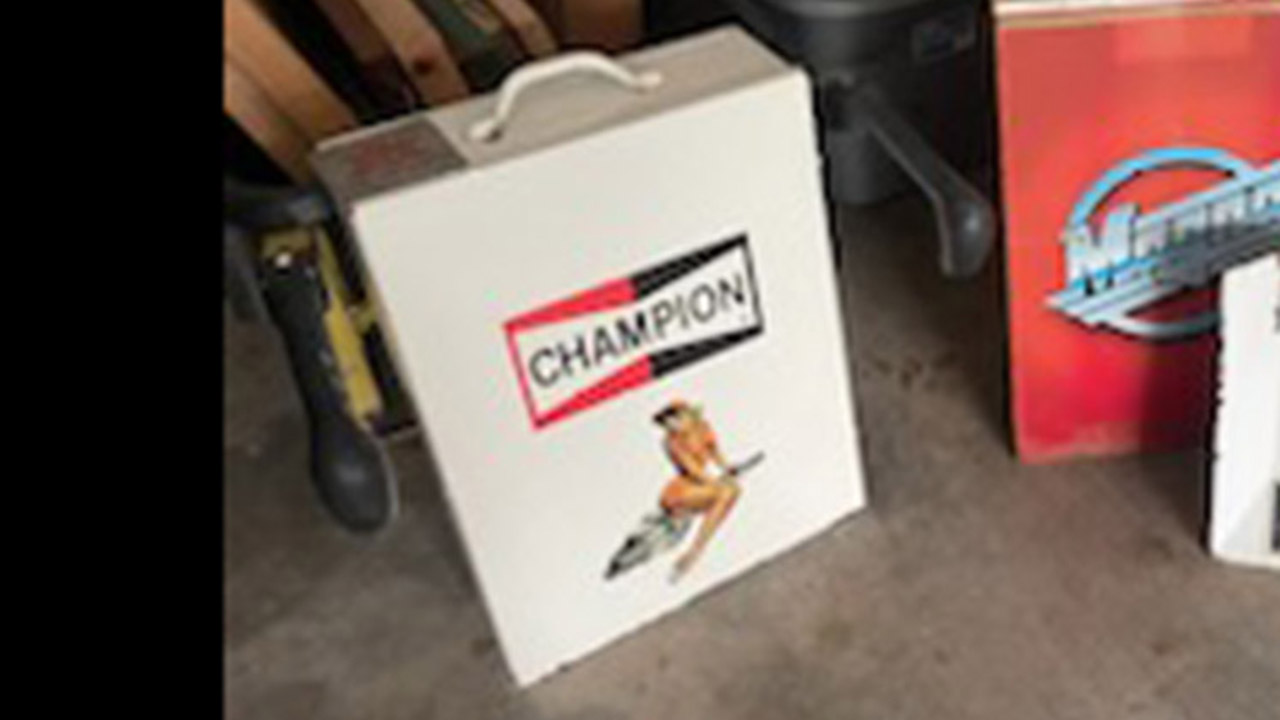 1st Image of a N/A CHAMPION SPARK PLUG VINTAGE CABINET