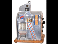 Image 1 of 1 of a 1930 COLOMBIA ANTIQUE NICKEL SLOT MACHINE