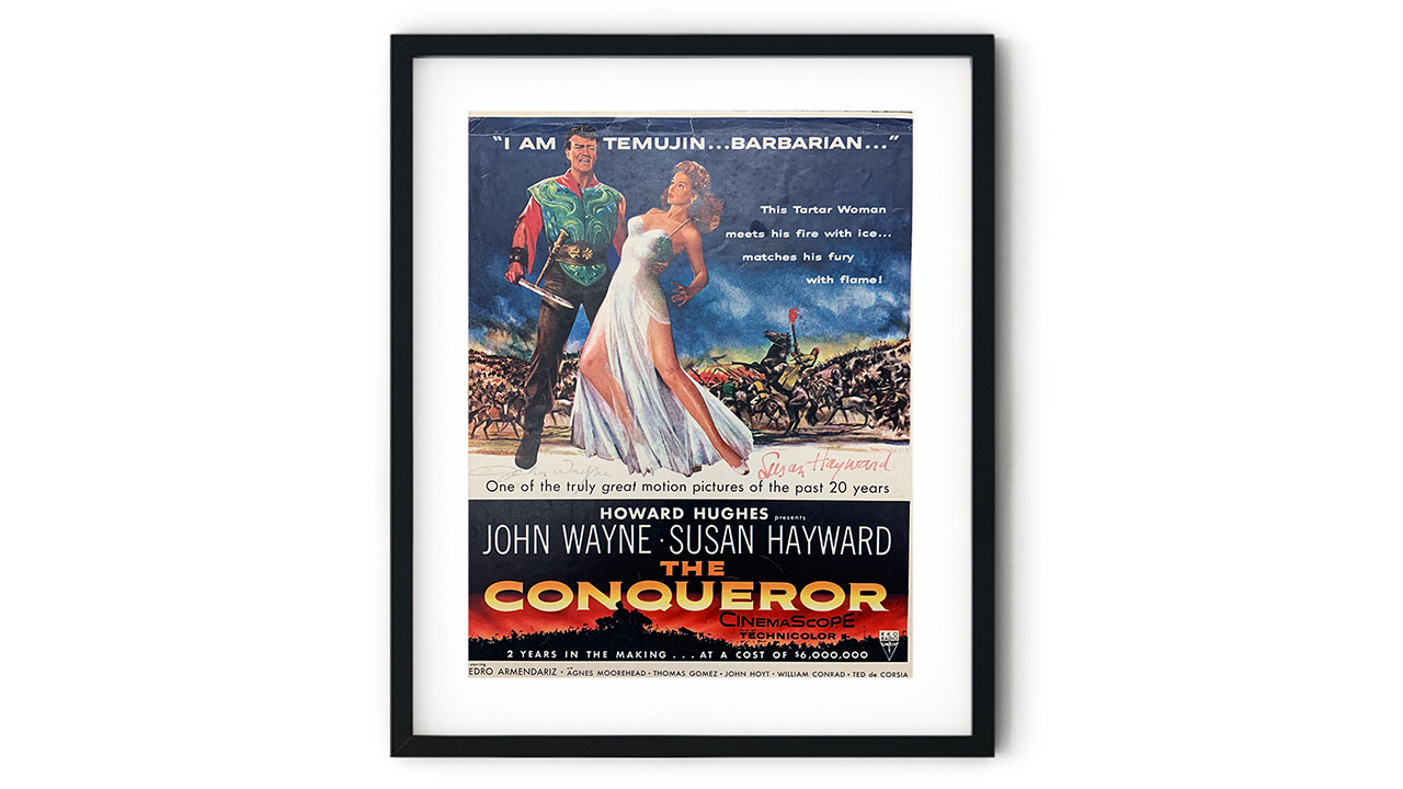 0th Image of a N/A JOHN WAYNE AND SUSAN HAYWARD  SIGNED THE CONQUEROR LOBBY CARD