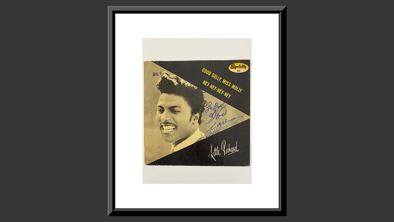 0th Image of a N/A LITTLE RICHARD SIGNED 45 RECORD SLEEVE