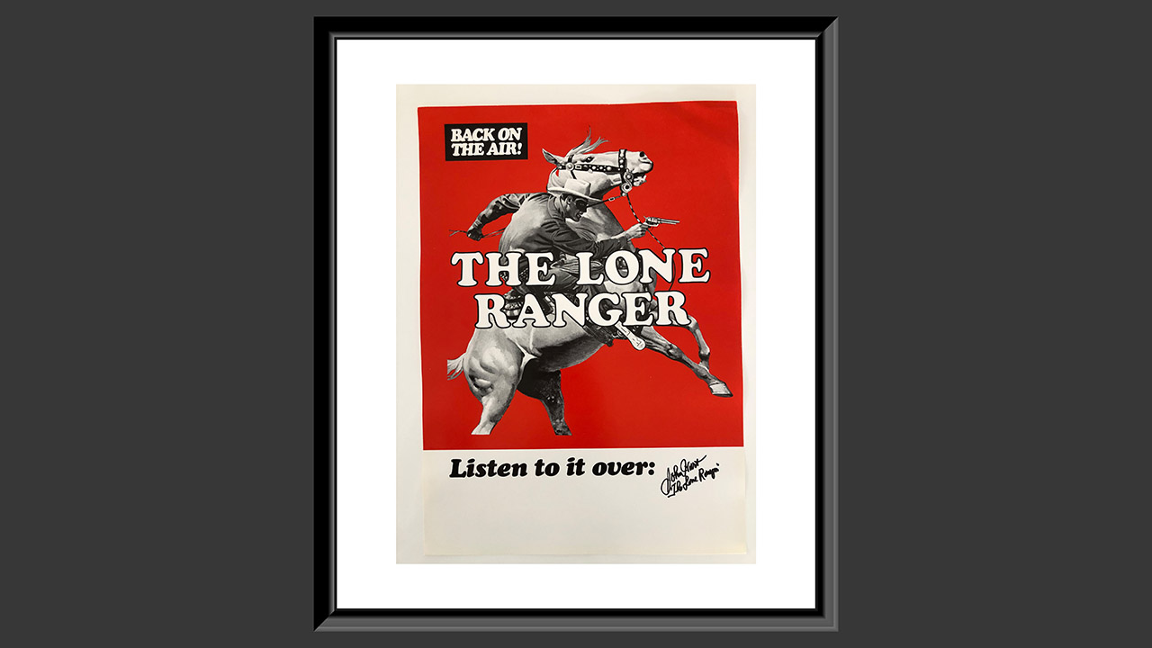 0th Image of a N/A THE LONE RANGER JOHN HART SIGNED ORIGINAL RADIO POSTER