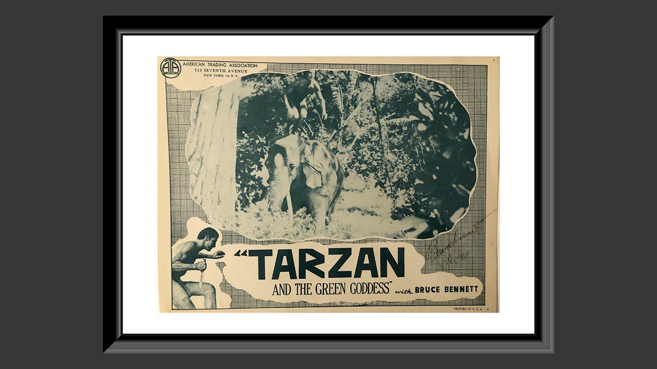 0th Image of a N/A TARZAN AND THE GREEN GODDESS SIGNED LOBBY CARD