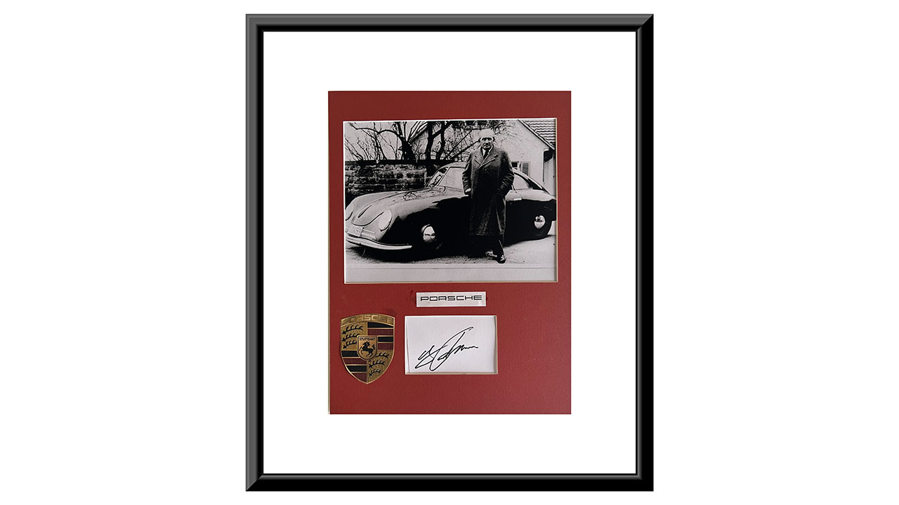 0th Image of a N/A FERDINAND PORSCHE ORIG SIGNATURE CUSTOM MATTED & FRAMED