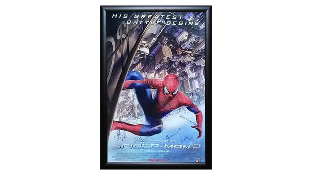 0th Image of a N/A THE AMAZING SPIDER MAN 2 CAST SIGNED MOVIE POSTER