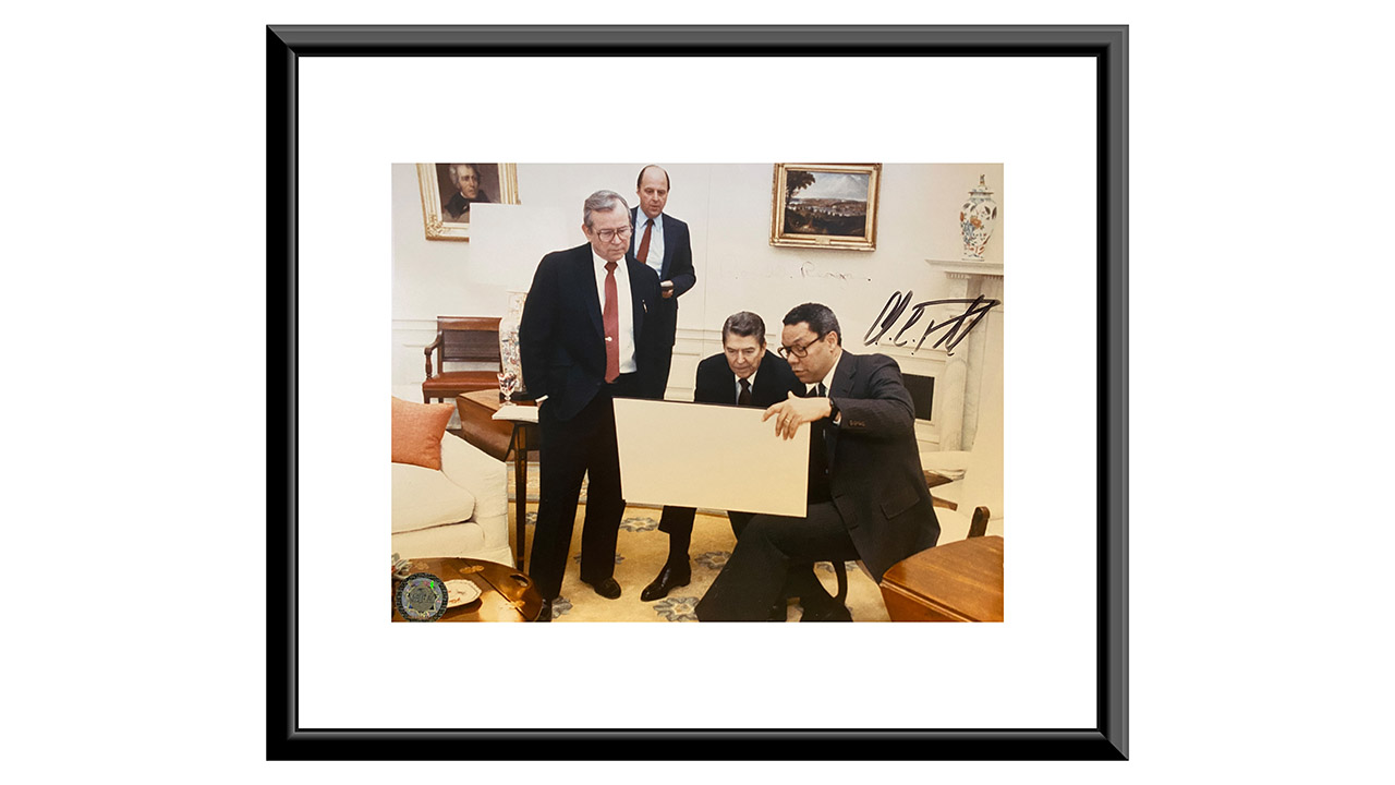 0th Image of a N/A RONALD REAGAN & COLIN POWELL SIGNED