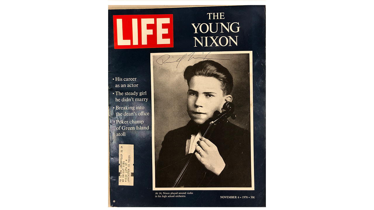 0th Image of a N/A RICHARD NIXON SIGNED LIFE MAGAZINE