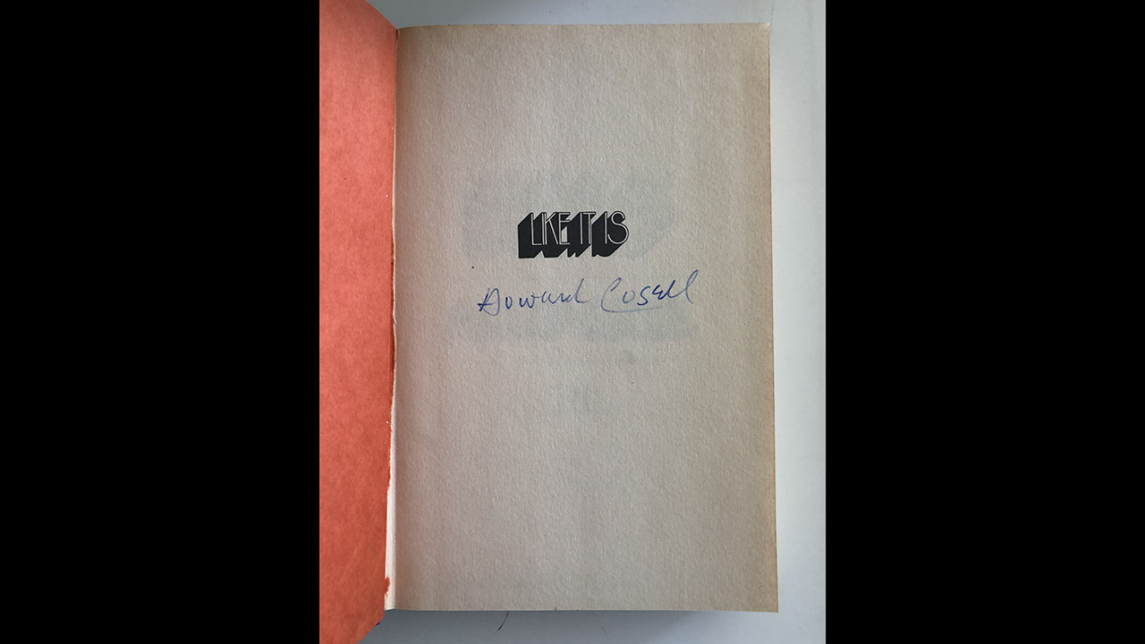 1st Image of a N/A LIKE IT IS HOWARD COSELL SIGNED