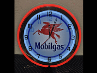 Image 1 of 1 of a N/A MOBILGAS NEON CLOCK