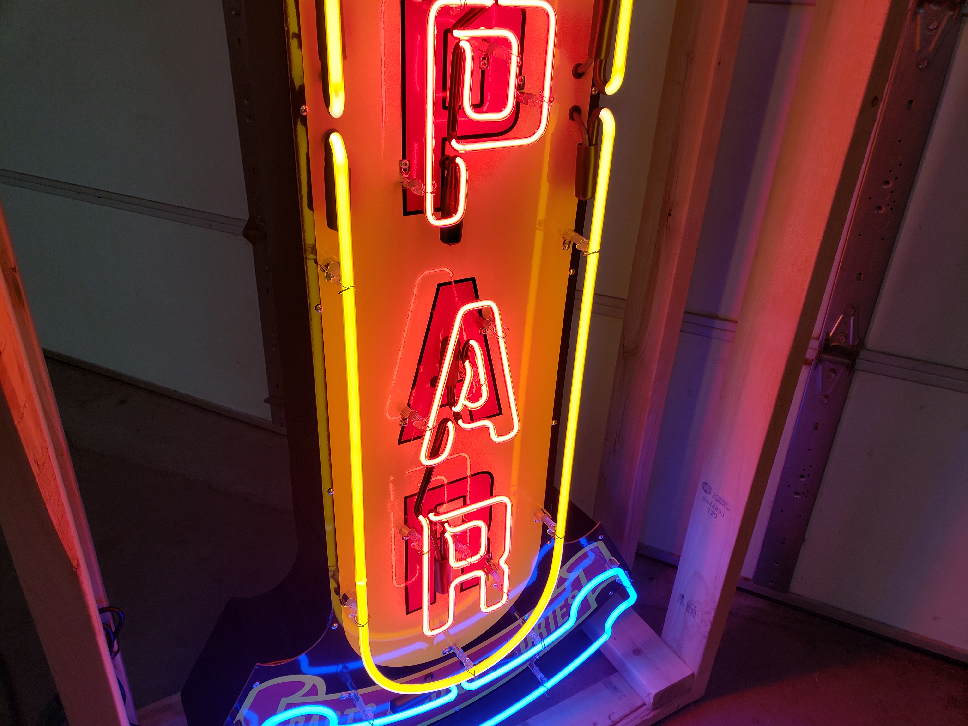 4th Image of a N/A MOPAR ANIMATED TIN NEON SIGN