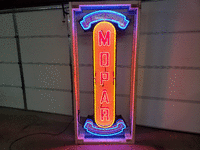 Image 1 of 7 of a N/A MOPAR ANIMATED TIN NEON SIGN