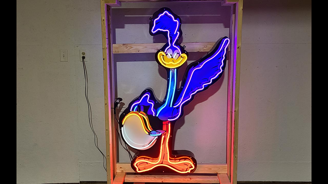 0th Image of a N/A ROAD RUNNER TIN NEON SIGN