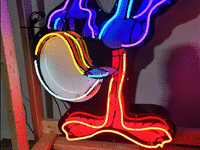 Image 3 of 5 of a N/A ROAD RUNNER TIN NEON SIGN