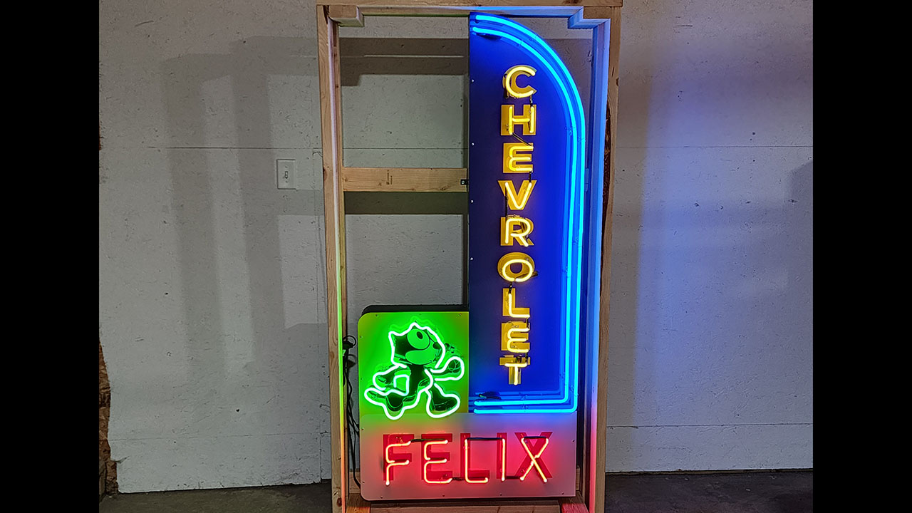 0th Image of a N/A CHEVROLET FELIX TIN ANIMATED NEON SIGN