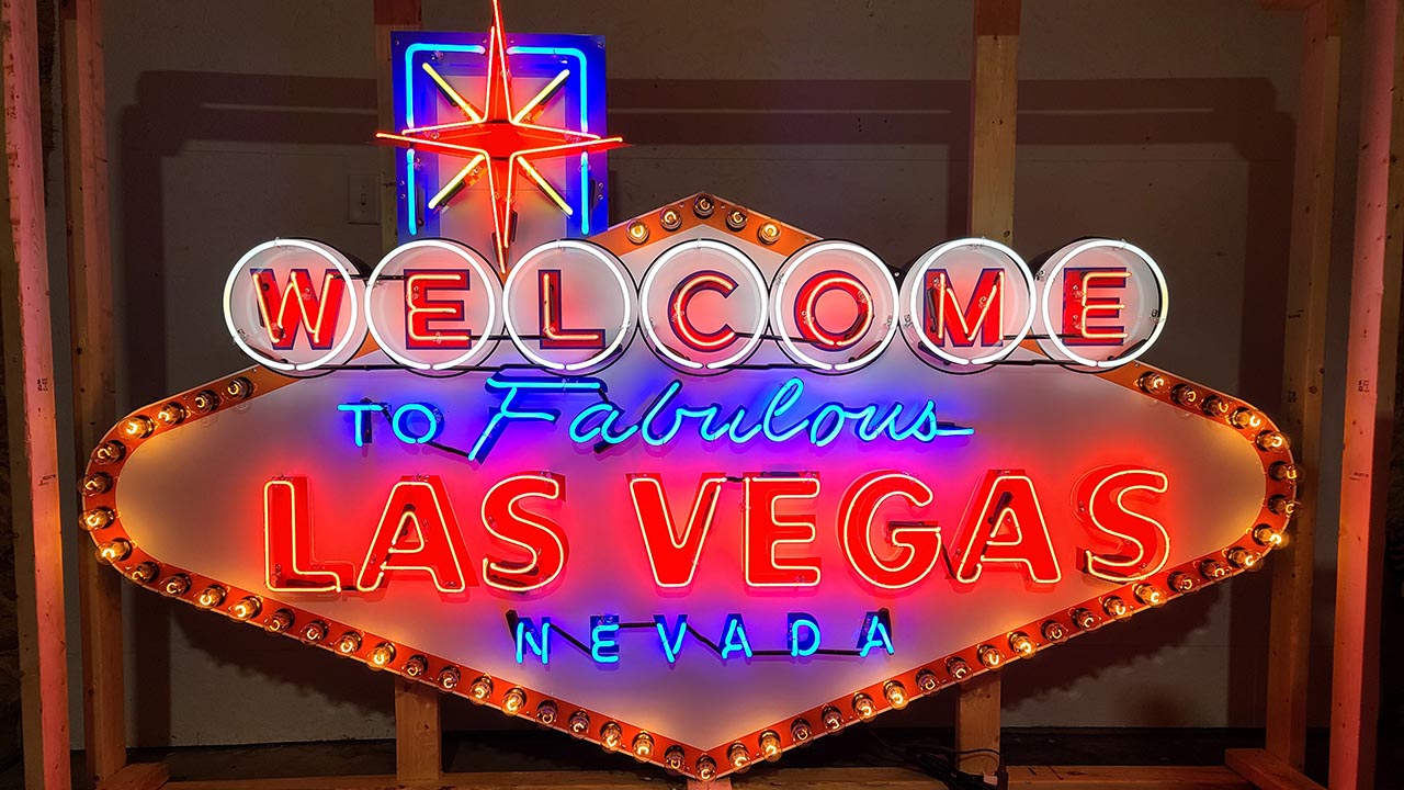 1st Image of a N/A LAS VEGAS ANIMATED TIN NEON