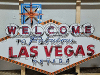 Image 1 of 10 of a N/A LAS VEGAS ANIMATED TIN NEON