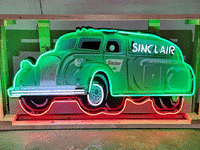 Image 1 of 2 of a N/A GULF TANKER TRUCK TIN NEON