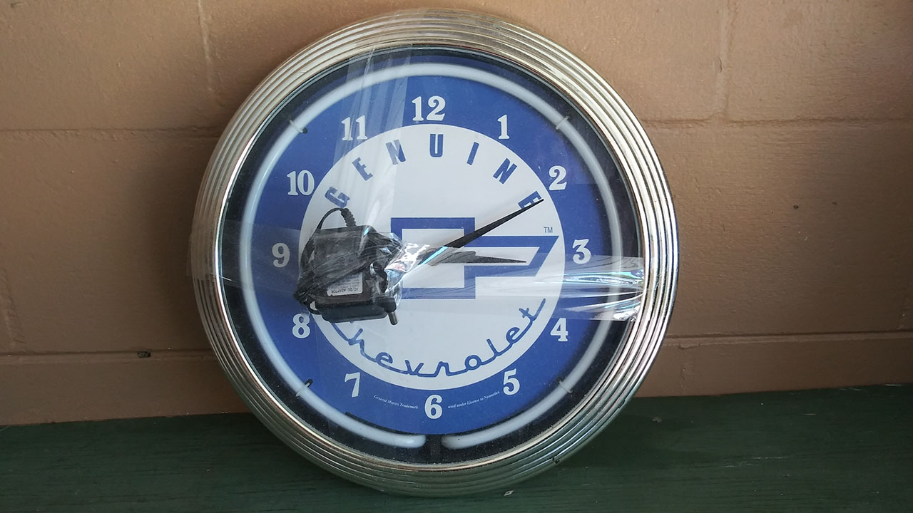 0th Image of a N/A CHEVROLET NEON CLOCK (WORKS)