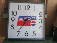 Image 1 of 1 of a N/A LARGE PEPSI CLOCK