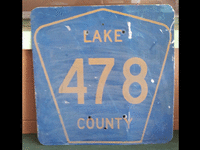 Image 1 of 1 of a N/A LAKE COUNTY METAL SIGN