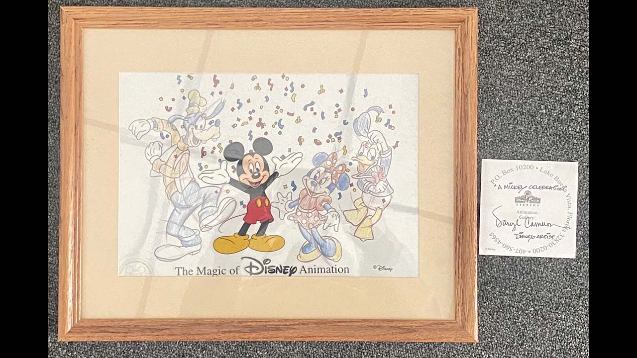0th Image of a N/A MICKEY MOUSE CELEBRATION FRAMED PAINTING