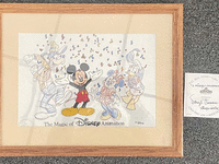 Image 1 of 1 of a N/A MICKEY MOUSE CELEBRATION FRAMED PAINTING