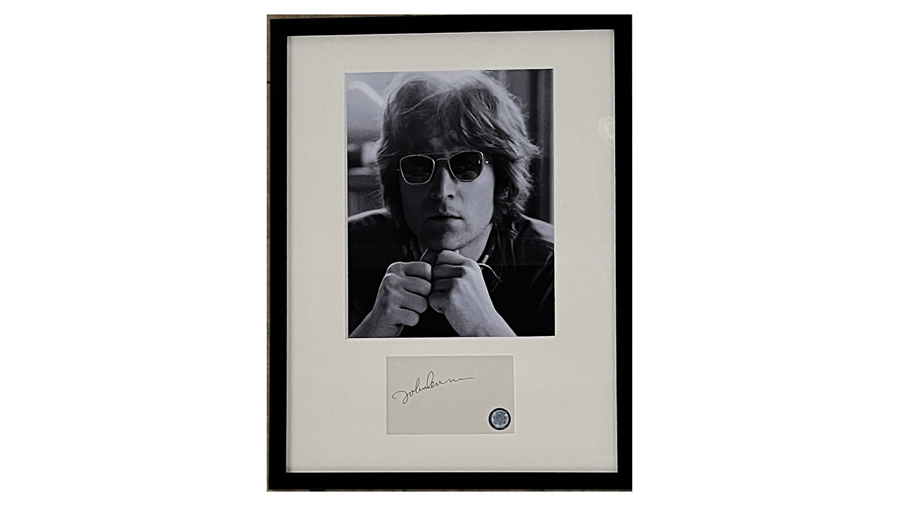 0th Image of a N/A JOHN LENNON FRAMED SIGNATURE