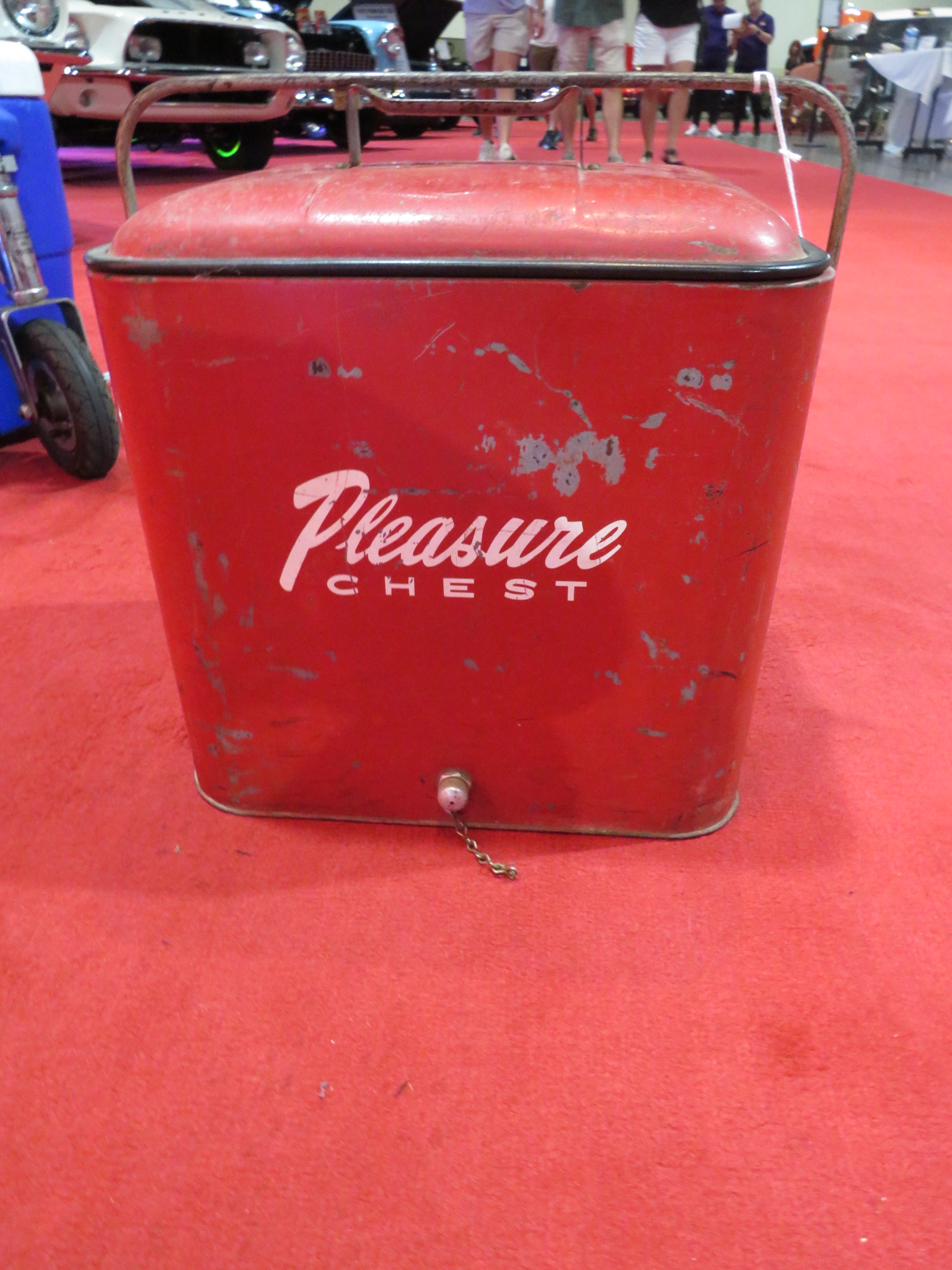 0th Image of a N/A VINTAGE RED 1940'S PLEASURE CHEST COOLER
