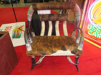 Image 1 of 1 of a N/A COW HORN/HIDE CHAIR N/A