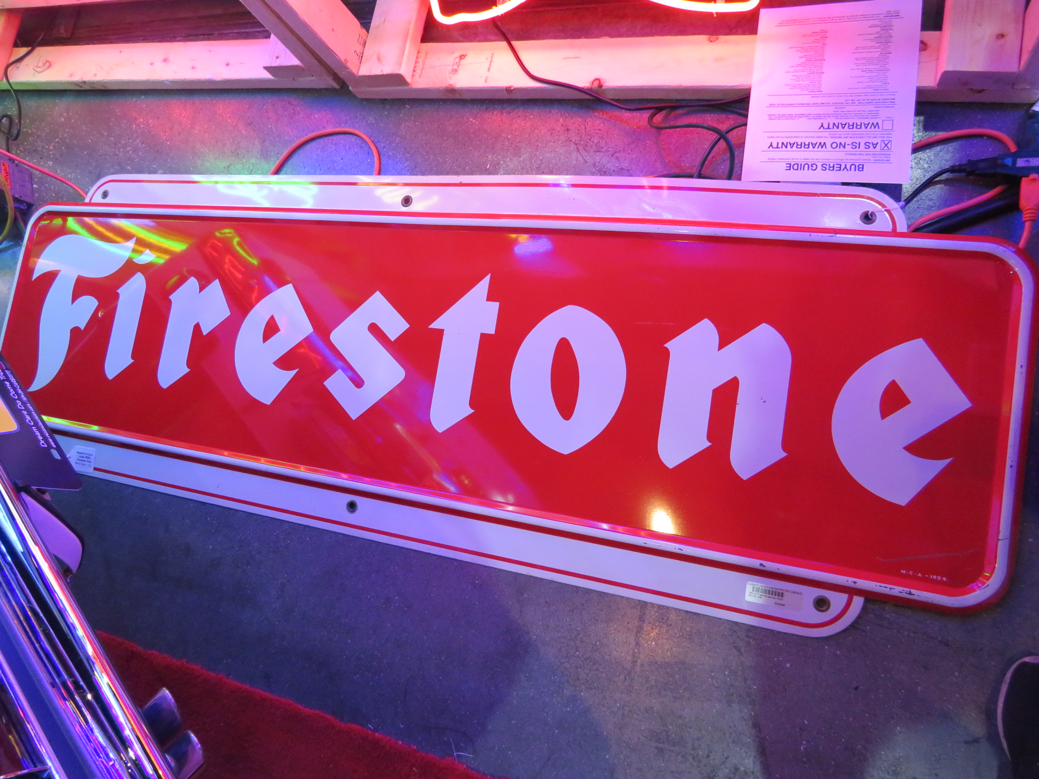 0th Image of a N/A FIRESTONE TIRES SIGN BEAUTIFUL ORIGINAL LARGE 19050'S FIRESTONE TIRES