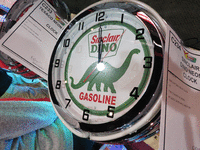 Image 1 of 1 of a N/A SINCLAIR DINO NEON CLOCK