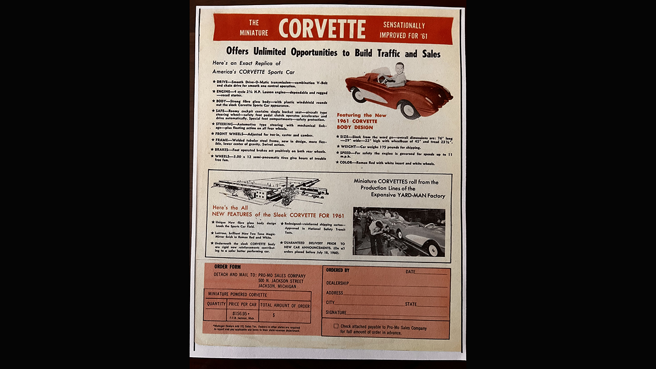 13th Image of a 1962 YARDMAN MINIATURE CORVETTE