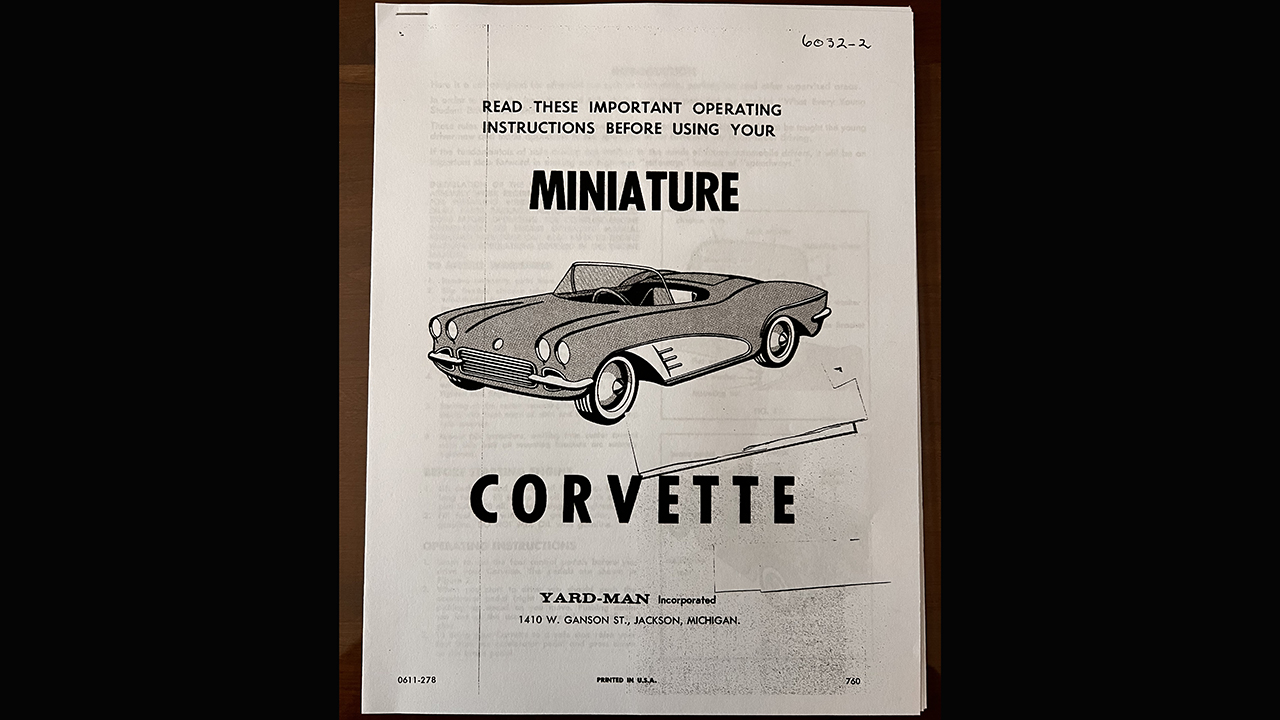 14th Image of a 1962 YARDMAN MINIATURE CORVETTE