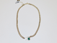 Image 2 of 6 of a N/A 14K YELLOW GLD NATURAL EMERALD BERYL & DIAMOND