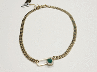 Image 3 of 6 of a N/A 14K YELLOW GLD NATURAL EMERALD BERYL & DIAMOND