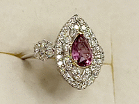 Image 3 of 9 of a N/A 18K GOLD SAPPHIRE & DIAMOND