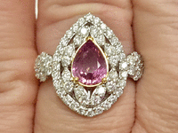Image 5 of 9 of a N/A 18K GOLD SAPPHIRE & DIAMOND