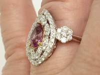 Image 6 of 9 of a N/A 18K GOLD SAPPHIRE & DIAMOND