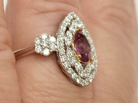 Image 7 of 9 of a N/A 18K GOLD SAPPHIRE & DIAMOND