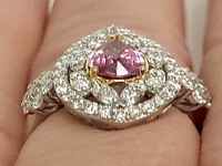 Image 8 of 9 of a N/A 18K GOLD SAPPHIRE & DIAMOND