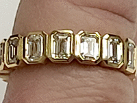 Image 7 of 9 of a N/A 18K YELLOW GOLD DIAMOND ETERNITY