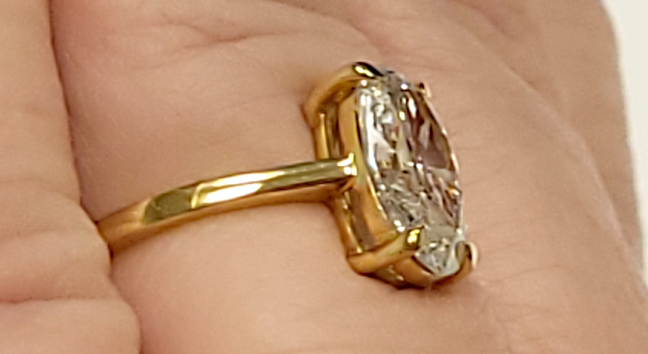 8th Image of a N/A 18K YELLOW GOLD DIAMOND SOLITAIRE