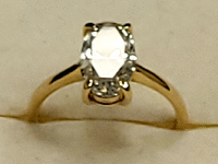 Image 3 of 11 of a N/A 18K YELLOW GOLD DIAMOND SOLITAIRE
