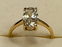 Image 4 of 11 of a N/A 18K YELLOW GOLD DIAMOND SOLITAIRE