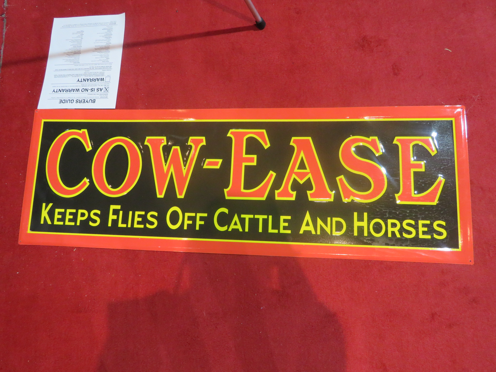 0th Image of a N/A METAL SIGN LARGE COW EASE VINTAGE STYLE