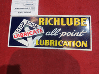 Image 1 of 1 of a N/A METAL SIGN MED RICHLUBE VINTAGE STYLE